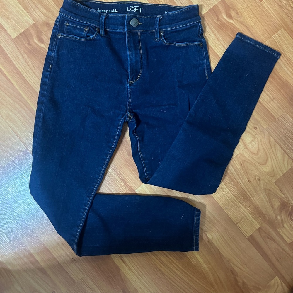 2P high rise skinny ankle Ann Taylor LOFT